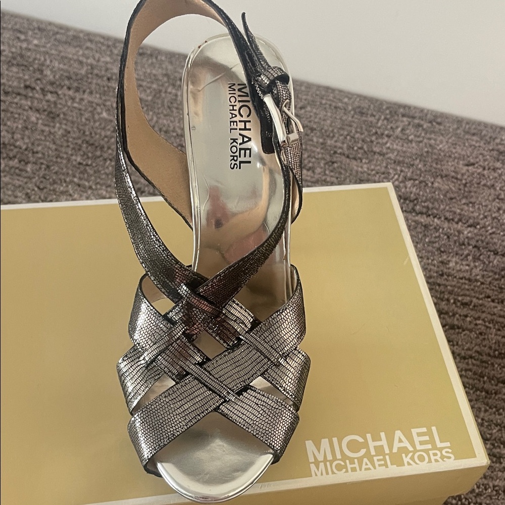 Michael Kors Metallic Strappy Sandals